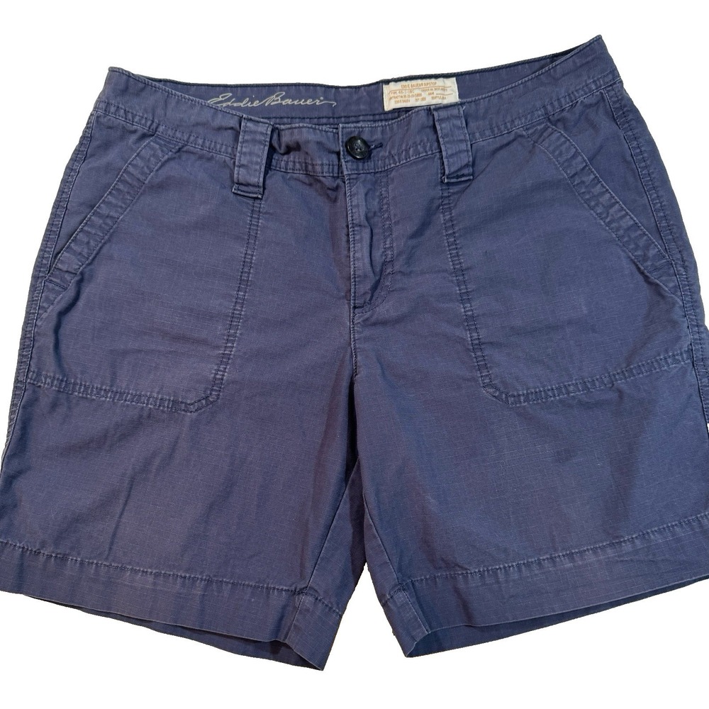 Eddie Bauer Women Navy Blue Outdoor Hiking Shorts Size 14